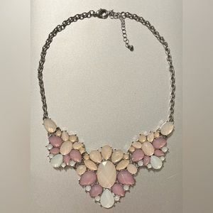 Pastel Gem Statement Necklace